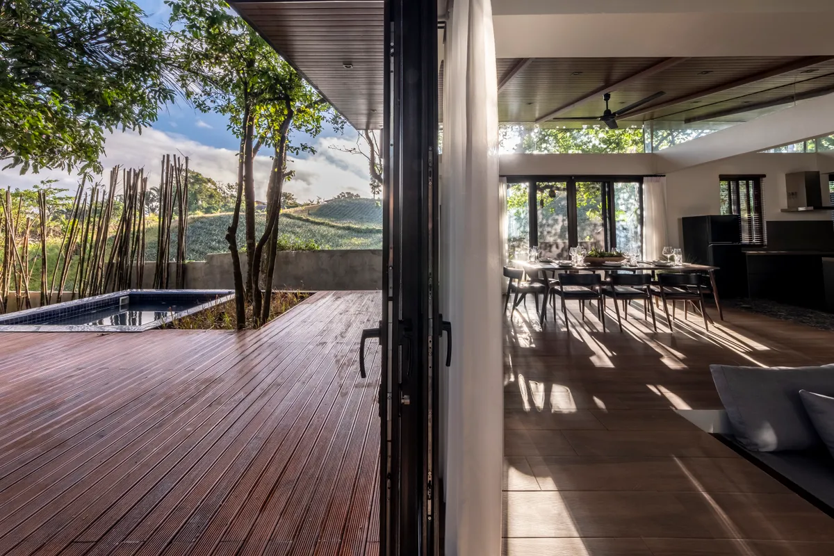Ezra Viniti Resort deck with pool overlooking Tagaytay hills